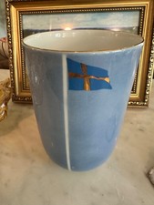 Rörstrand Sweden Vase Sveriges National 6 Juni S. Ohlson Blue Porcelain picture