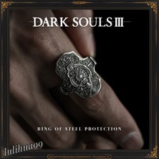 Ring of Steel Protection Dark Souls Ⅲ Ring Game Jewelry US Size 12 picture