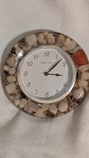 Sterling & Noble Seashell Clock Quartz Movement Battery Operated Working Great picture