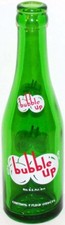 Vintage ACL soda pop bottle BUBBLE UP #1 green 7oz G M Swallow 1947 Lima Ohio picture