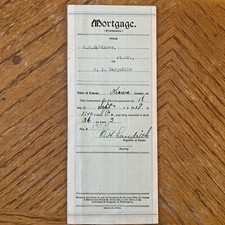 Antique Mortgage Kiowa County Kansas 1917 Indenture picture
