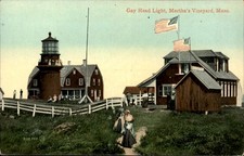 Martha's Vineyard MA Gay Head Light c1900s-10s Vintage Postcard picture