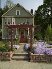 Photo:North Adams Massachusetts 1900s Victorian Home Garden House Porch picture