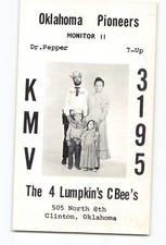 Clinton Oklahoma OK Vintage QSL Postcard Oklahoma Pioneers The 4 Lumpkin's CBees picture