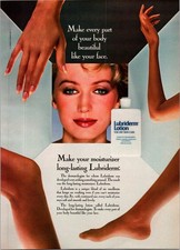 1984 Lubriderm Lotion Print Ad • 1980s hands legs paris hilton look alike HA.04 picture