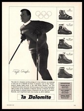 1964 La Dolomite Snow Ski Boots Pepi Stiegler Austrian Ski Champion Print Ad picture