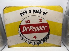 Scarce Original Dr Pepper Advertising Sign picture