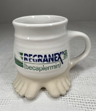 Vtg Regranex Medical Coffee Mug Tea Cup Feet USA FBI Ceramic Pottery Collectible picture