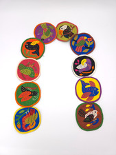 Unique Guna (Kuna) Mola Vertical Garland 10pc Handcrafted Panamanian Folk Art picture