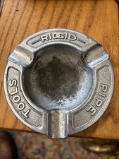 Vintage Ridgid Tool Co. Metal Ashtray Elyria, OH Advertising Ashtray picture