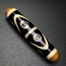 Rare Tibetan Buddhism Agate 8 Eyes Totem Dzi Bead Amulet Necklace Pendant Z3628 picture