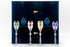 Faberge Imperial Collection Czar Imperial Sherry Glasses Set 4 Cut Crystal Boxed picture