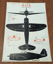 Republic P-47D Thunderbolt US Fighter Identification Poster No 508 July 1942 picture