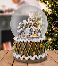Gingerbread Castle Musical Snow Globe San Francisco Music Box picture