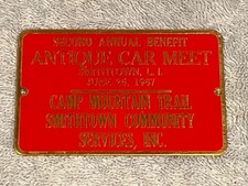 Vintage Auto Show Plaque - 1967 2nd Annual Car Meet Smithtown, Long Island, NY picture