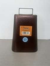 Steel Cowbell Metal Cow Bell 7in Copper Finish New picture