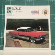 1955 1956 Packard Four Hundred Vintage Classic Cars Collector Info Profile Card picture