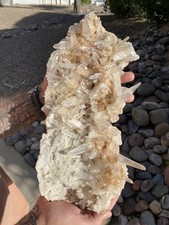 12.6 Lb Columbian Clear Quartz Cluster On Natural Matrix Statement Piece picture