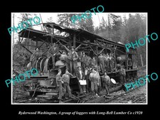 Ryderwood Washington Long Bell Co Loggers c1920 1 Large Historic Old Photo picture