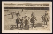 1918 FORT McCOY Sparta Wisconsin ? Photo Postcard RPPC Soldiers Cavalry picture