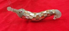 Rare Mughal Islamic MOTHER-OF-PEARL-VENEERED / Jade Dragon Face Flask , Gujrat picture