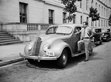 Senator Huey P Long standing by automobile ca 1935 Historic Old Photo picture