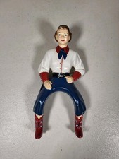 Hartland Plastics Western Female Rider Figure Cowgirl Red White Shirt Boots picture