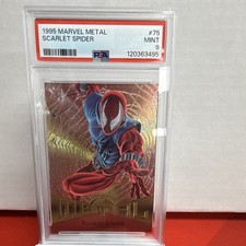 1995 Marvel Metal Scarlet Spider #75 PSA 9 Graded Card PSA Cert 120363495 picture