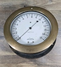 Antique Lonergan Pressure Link Bellowes Brass Pressure Gauge picture