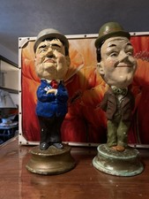 19” Inch ESCO TUSCANY LIKE LAUREL AND HARDY CHALKWARE PLASTER STATUES picture