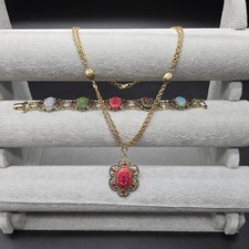 Stunning Vintage 1960s Tara Moroccan Matrix Statement Jewelry Set picture