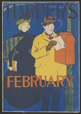 Photo:Harper's February Magazine Cover 1895 New York picture