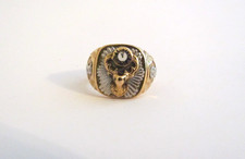 14k Gold Men's Elks Lodge 15.5 Gram BPOE Elks Fraternal Ring Size 10.5 picture