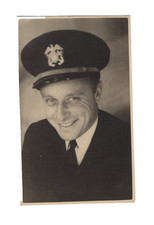 Vintage Naval Officer Portrait Photograph – Smiling Sailor in Uniform – Macduffs picture