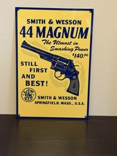 Retro Style Smith And Wesson Magnum 44 Firearm 12 Inches Sign Quality Sign picture