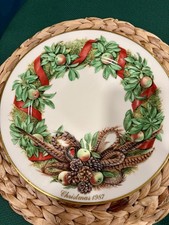 Vintage Lenox 1987 Colonial Christmas Wreath Pennsylvania Collector Plate USA picture