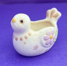 Vintage 1970’s Dove/Bird Clay Pottery Planter 5” SALE picture