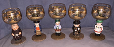 Group of 5  Vintage  Goebel Hummel  Figural  Wine Glasses picture