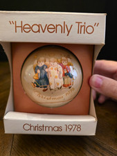 Schmid Limited Edition Angels Christmas Ball Ornament Round Multicolor 1978 picture