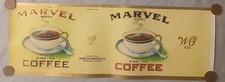 MARVEL BRAND COFFEE VINTAGE LABEL WEBSTER GROCERS DANVILLE, ILLINOIS 1920s picture
