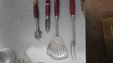 Vintage Utensils Red Handles picture