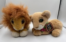2 Plush Lion King Disney 1993 Mattel Purring Nala Cub & 1994 Mane Changing Simba picture