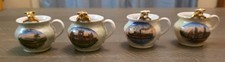 4 Vintage SOUVENIR PORCELAIN Mug w/ Pig  2 ohio pa and new york picture