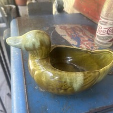Vintage Mid Century Ceramic Pottery Duck Planter Vase picture
