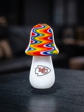 🔥 5'' KC Custom Made Mushroom Glass Pipe/Glass Bong – Heavy & Thick Glass picture