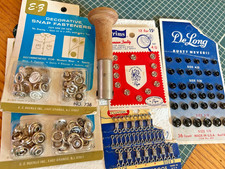 Vintage Deco EZ Snap Fasteners, Prims Eyelets, Clinton Hook&Eyes, DeLong Snaps picture