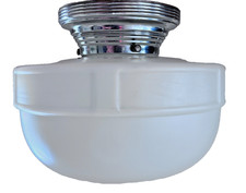 Vintag  1930s - Art Deco / Nouveau Schoolhouse Ceiling Light Fixture picture