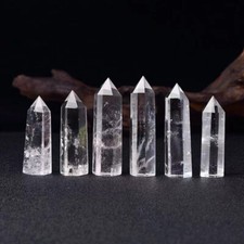 6pcs Natural Clear quartz tower crystal oblisk wand point healing reiki random picture