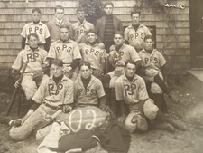 Rare Original Antique  1902 P.P.S. School Baseball Photo Bat Glove Coach picture