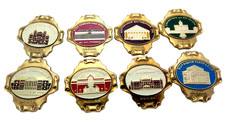 Vintage USSR 8 Soviet Era Moscow Museum Pins Collectible Badges СССР Музей picture